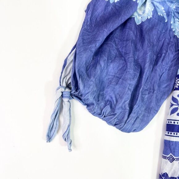 Hale Bob Womens Multicolor Floral Boat Neck 3/4 Sleeve Pullover Blouse Top Sz S - Picture 5 of 10